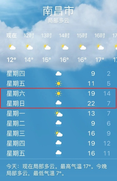 南昌未来两周天气预报与出行建议